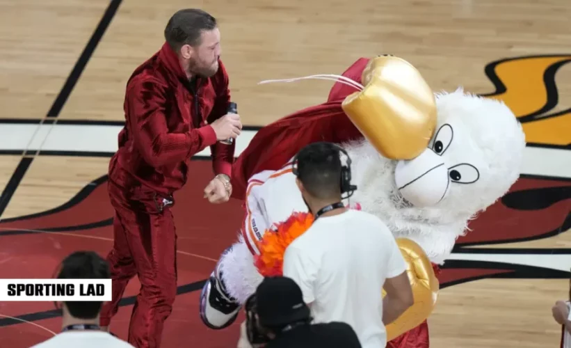 Conor McGregor punches miami heat mascot