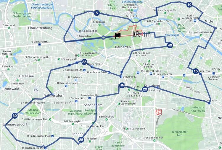 Berlin Marathon 2023 Course Map