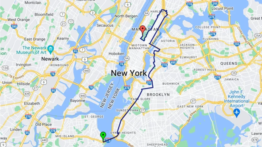 New York City Marathon 2023 Course Map`